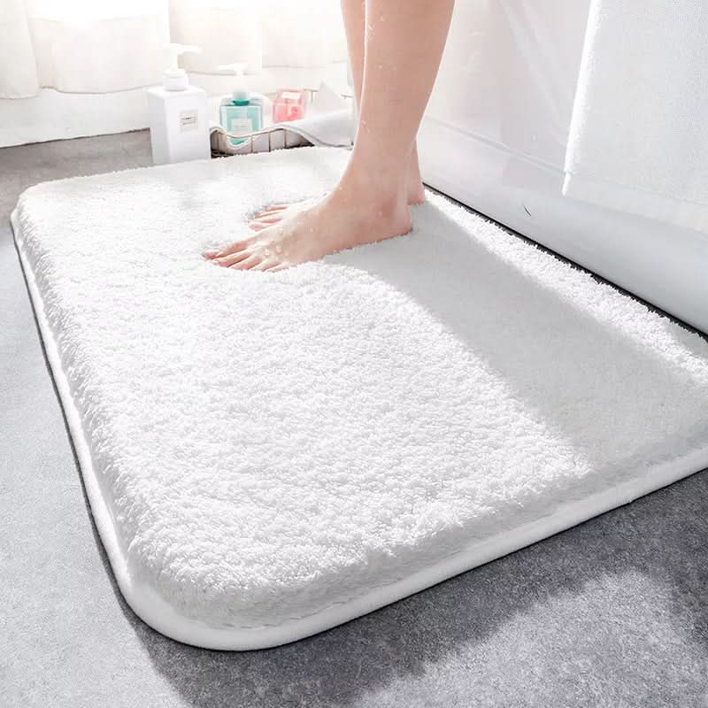 Cushly Thick Microfiber Bath Mat, High Pile Surface, Non Slip Backing