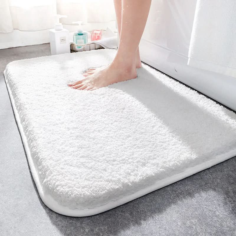 Cushly Thick Microfiber Bath Mat, High Pile Surface, Non Slip Backing