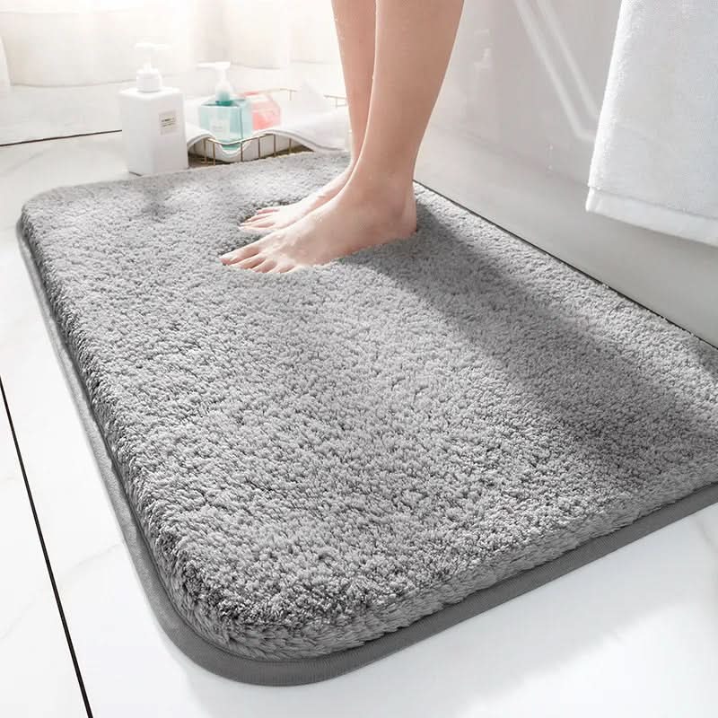 Cushly Thick Microfiber Bath Mat, High Pile Surface, Non Slip Backing