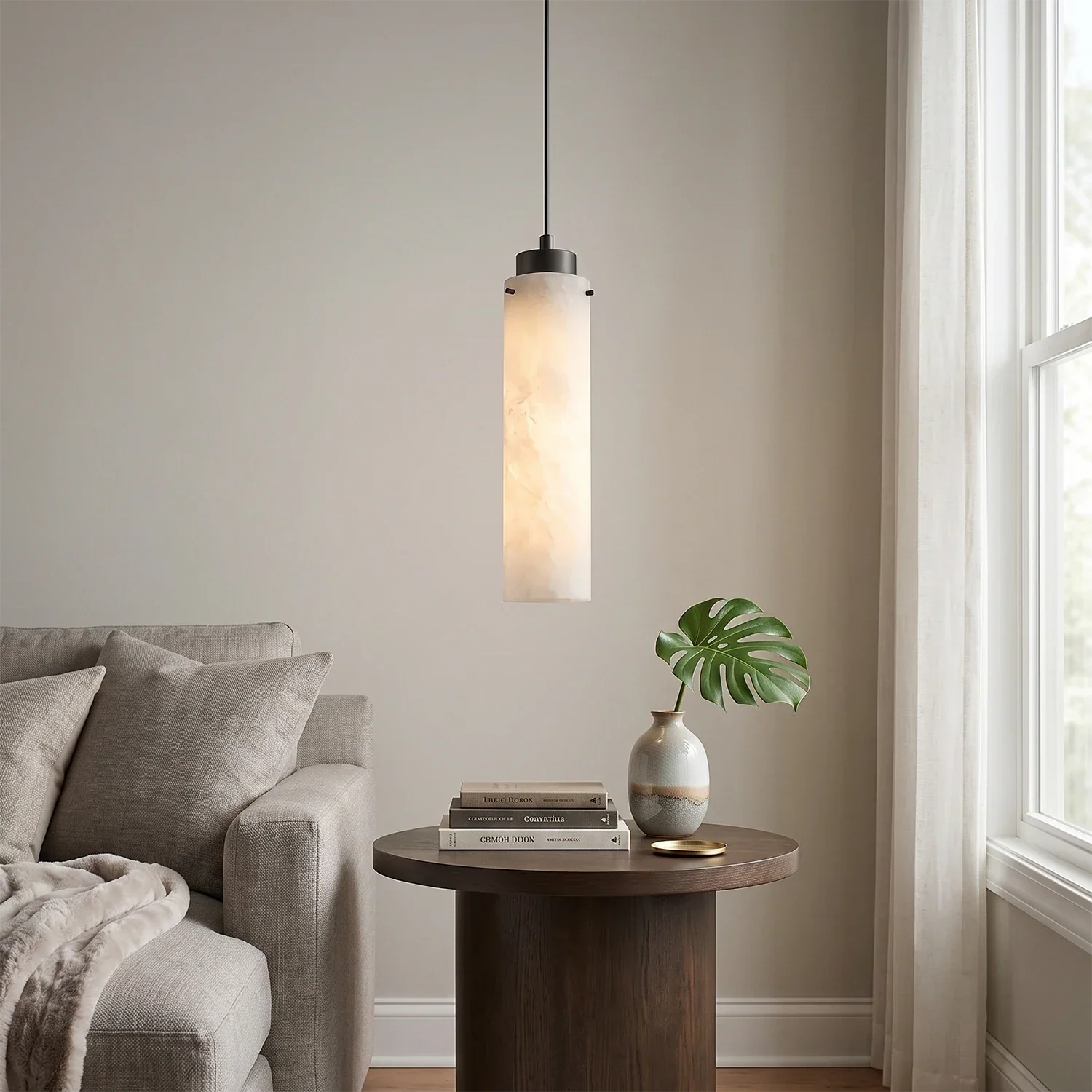 Cylinder Alabaster Pendant Light | wildoxy
