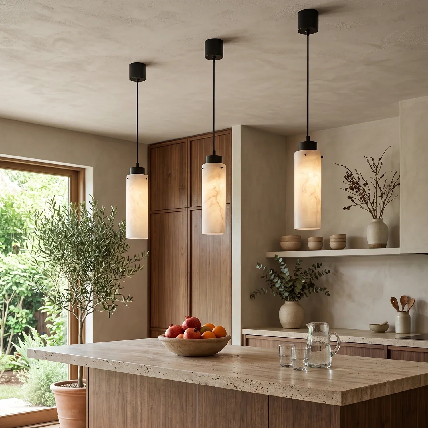 Cylinder Alabaster Pendant Light | wildoxy
