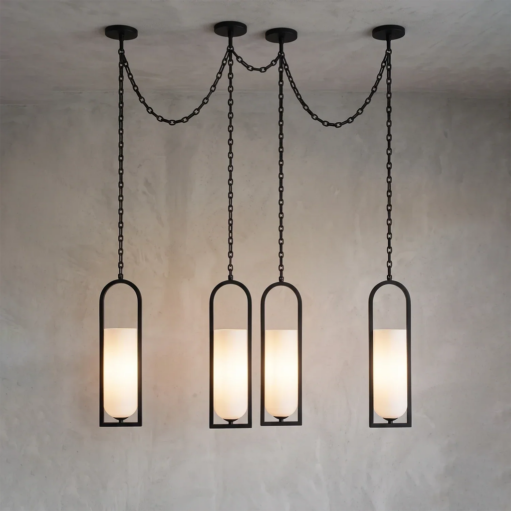 Cylindrical Alabaster Multi-light Pendant | wildoxy