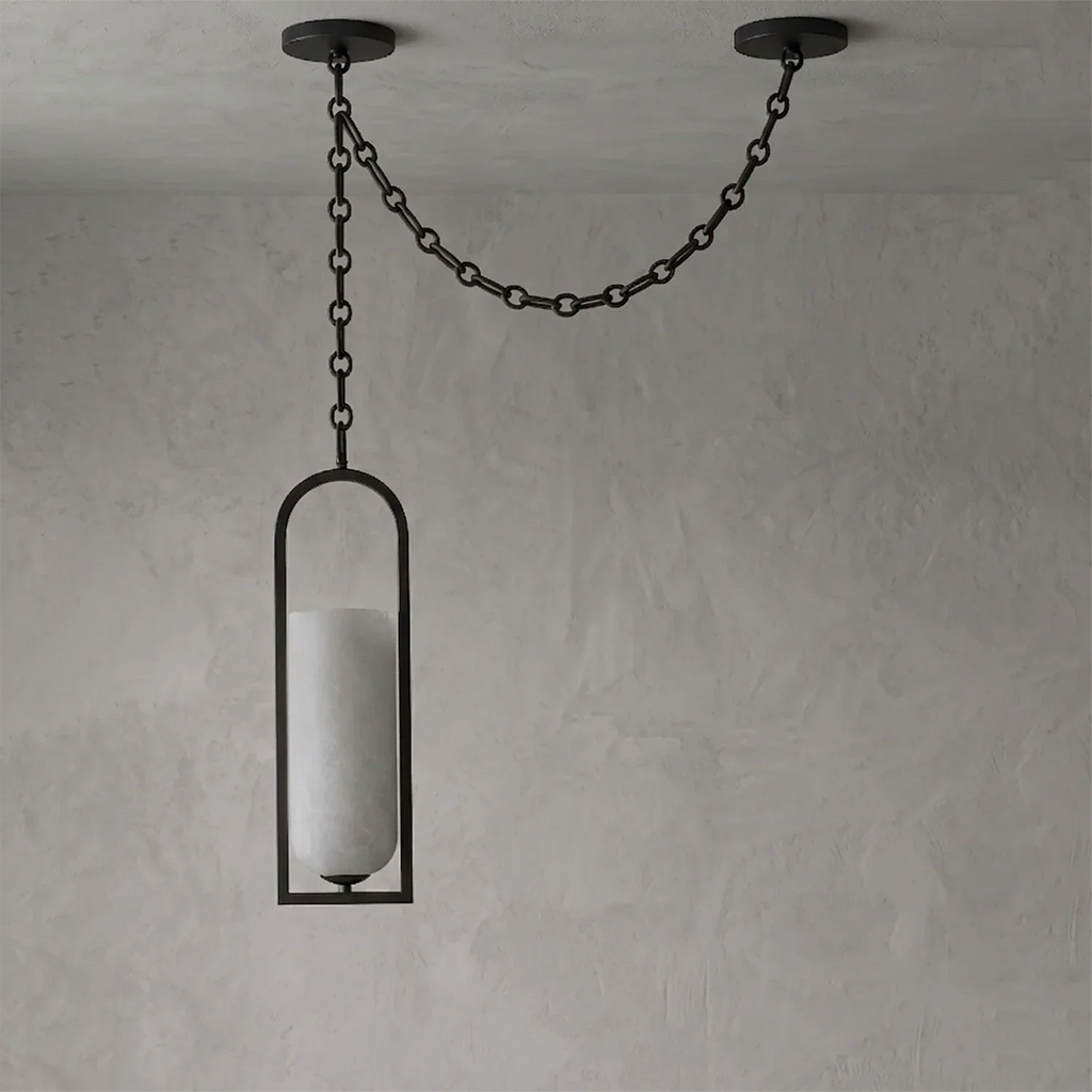 Cylindrical Alabaster Multi-light Pendant | wildoxy
