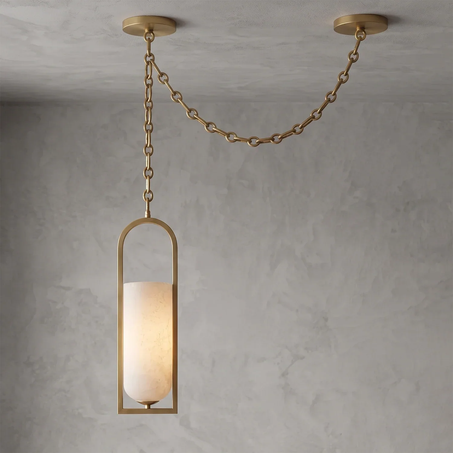 Cylindrical Alabaster Multi-light Pendant | wildoxy