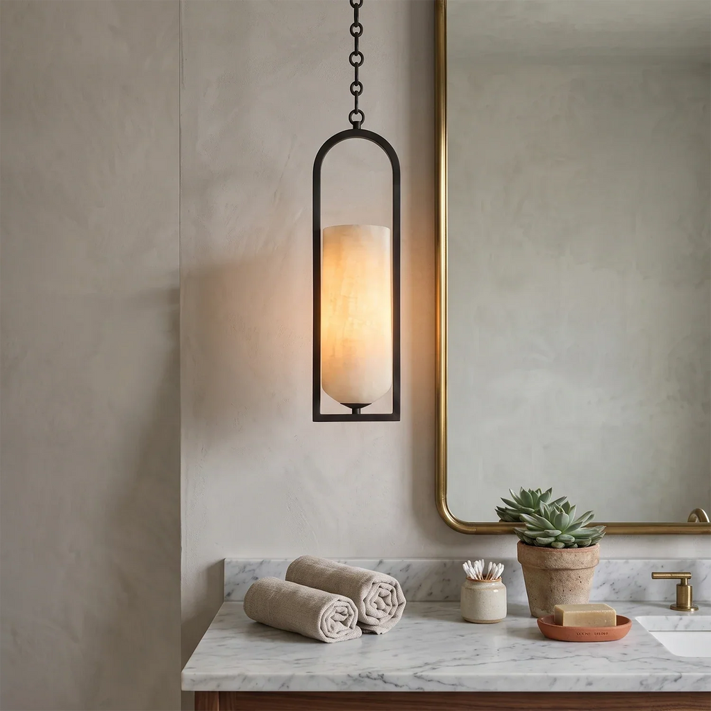 Cylindrical Alabaster Multi-light Pendant | wildoxy