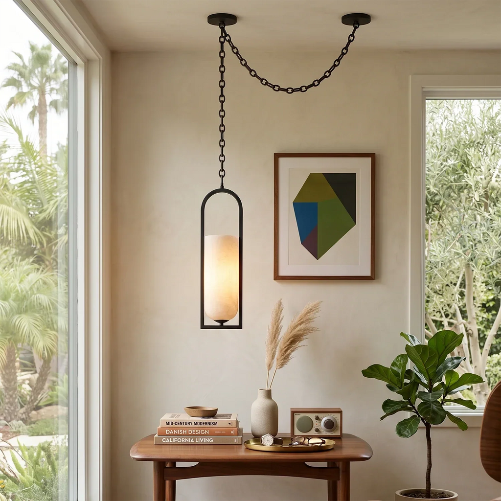 Cylindrical Alabaster Multi-light Pendant | wildoxy