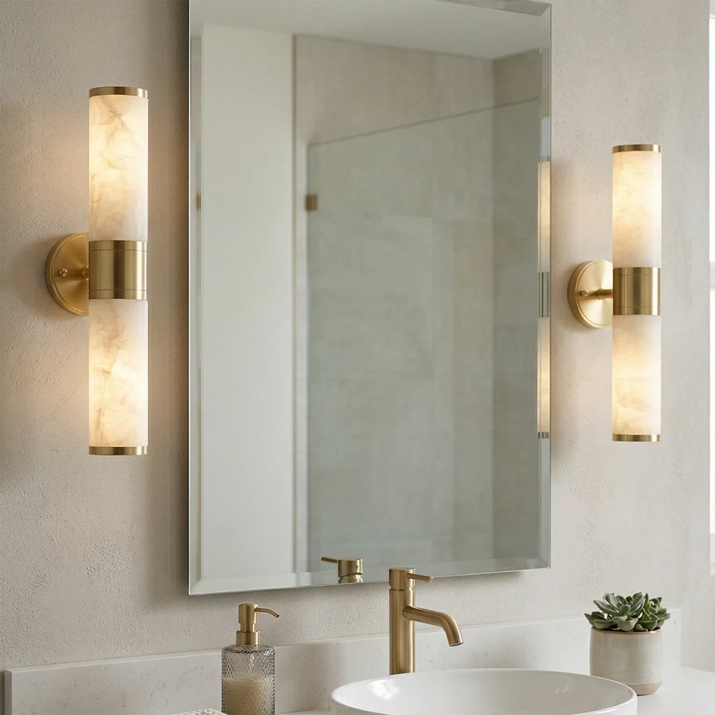 Cylindrical Lampatrin Alabaster Wall Lamp | wildoxy