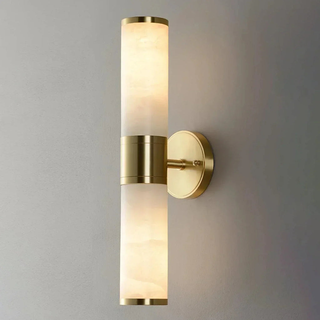 Cylindrical Lampatrin Alabaster Wall Lamp | wildoxy