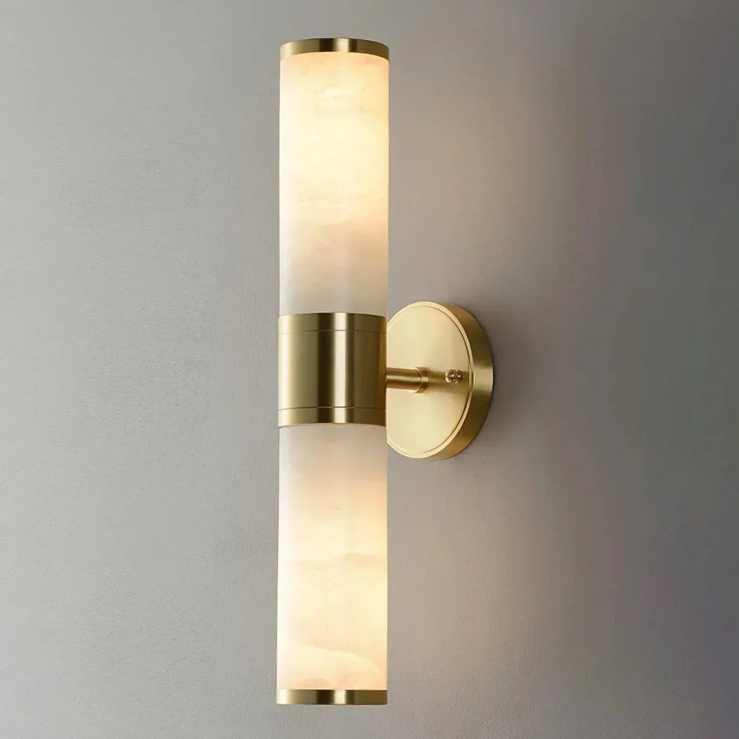 Cylindrical Lampatrin Alabaster Wall Lamp | wildoxy