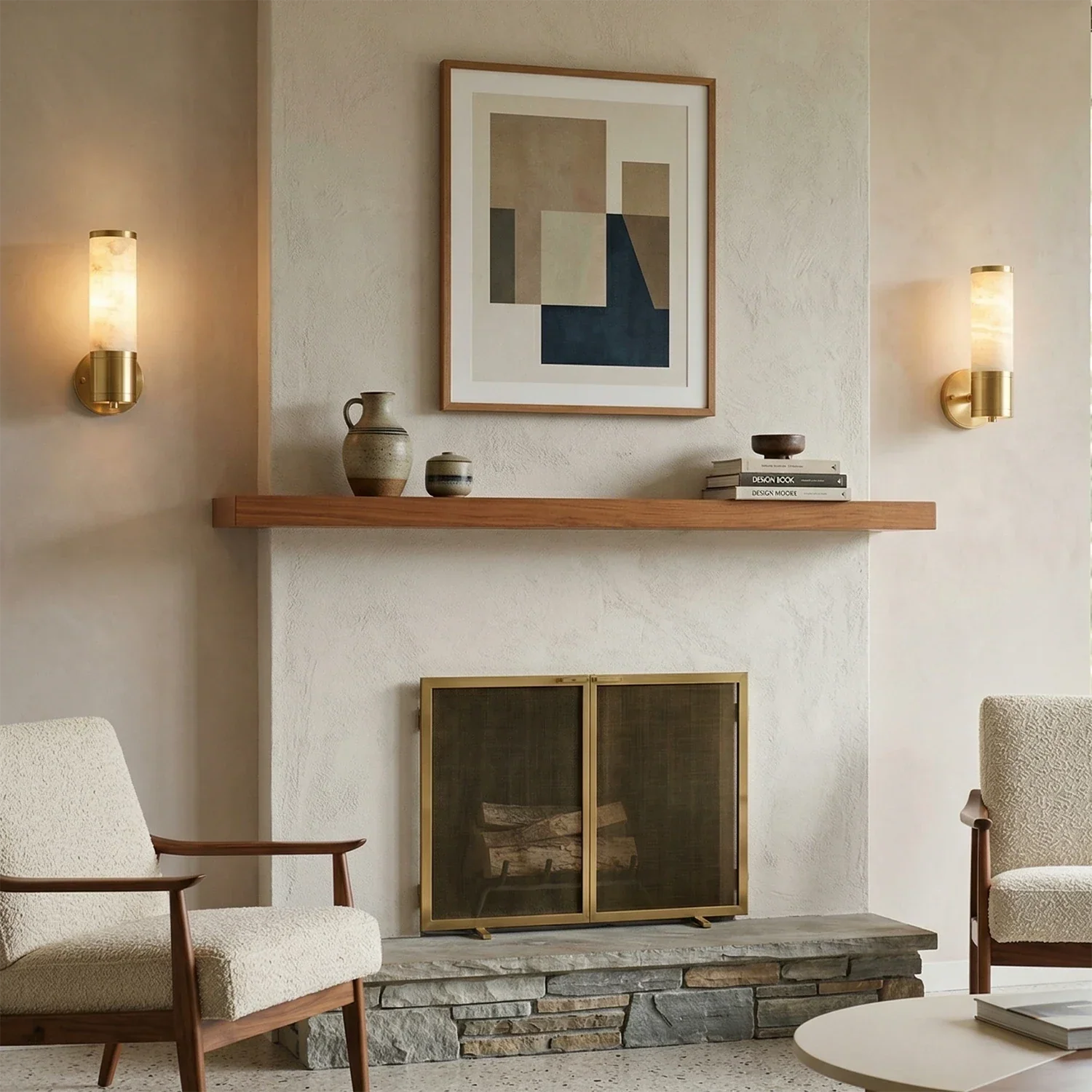 Cylindrical Lampatrin Alabaster Wall Lamp | wildoxy
