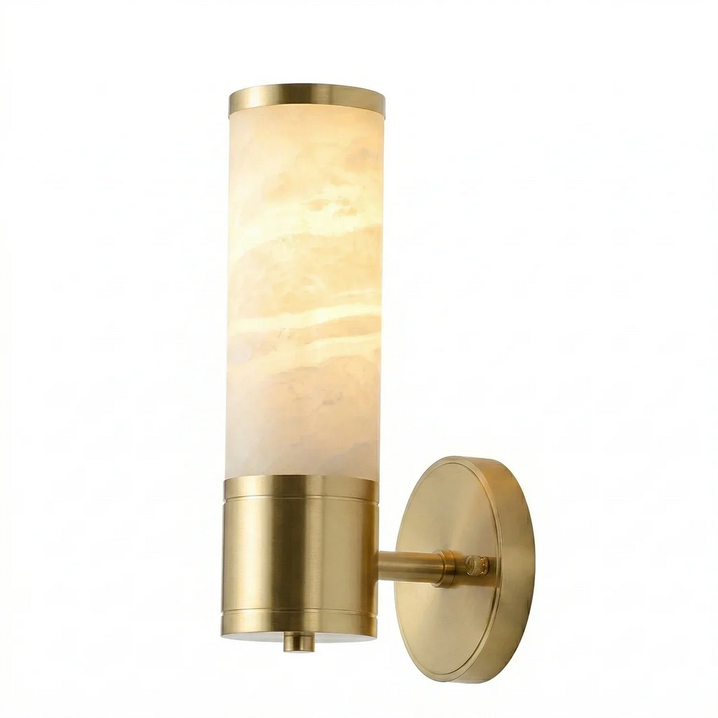 Cylindrical Lampatrin Alabaster Wall Lamp | wildoxy