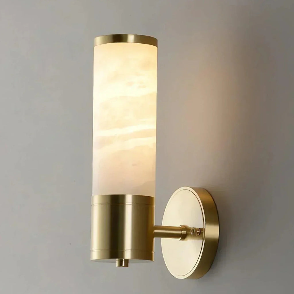 Cylindrical Lampatrin Alabaster Wall Lamp | wildoxy