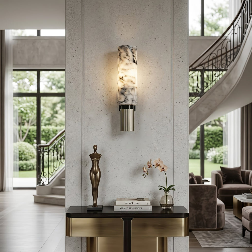 Cylindrical Marble Wall Lamp | wildoxy