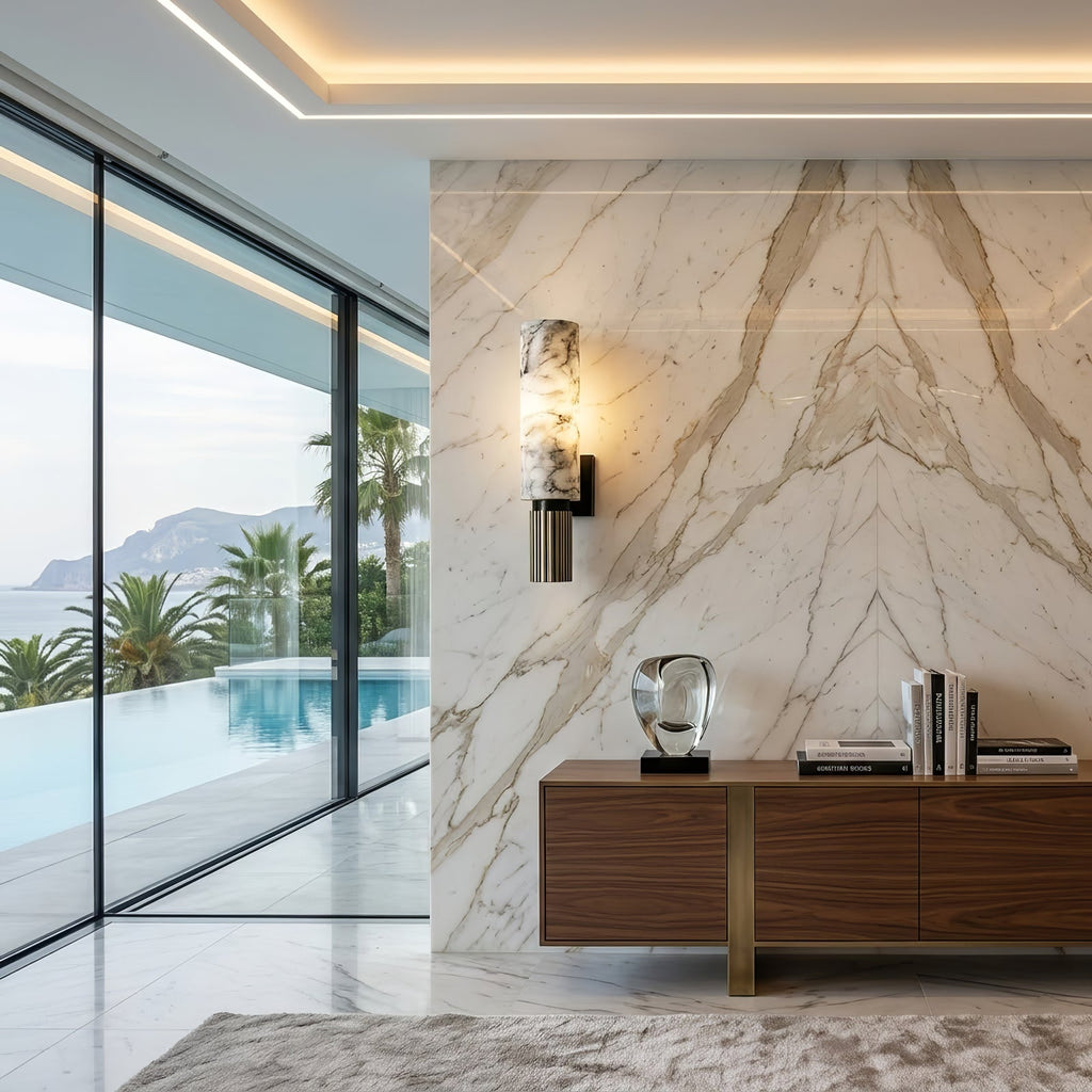 Cylindrical Marble Wall Lamp | wildoxy