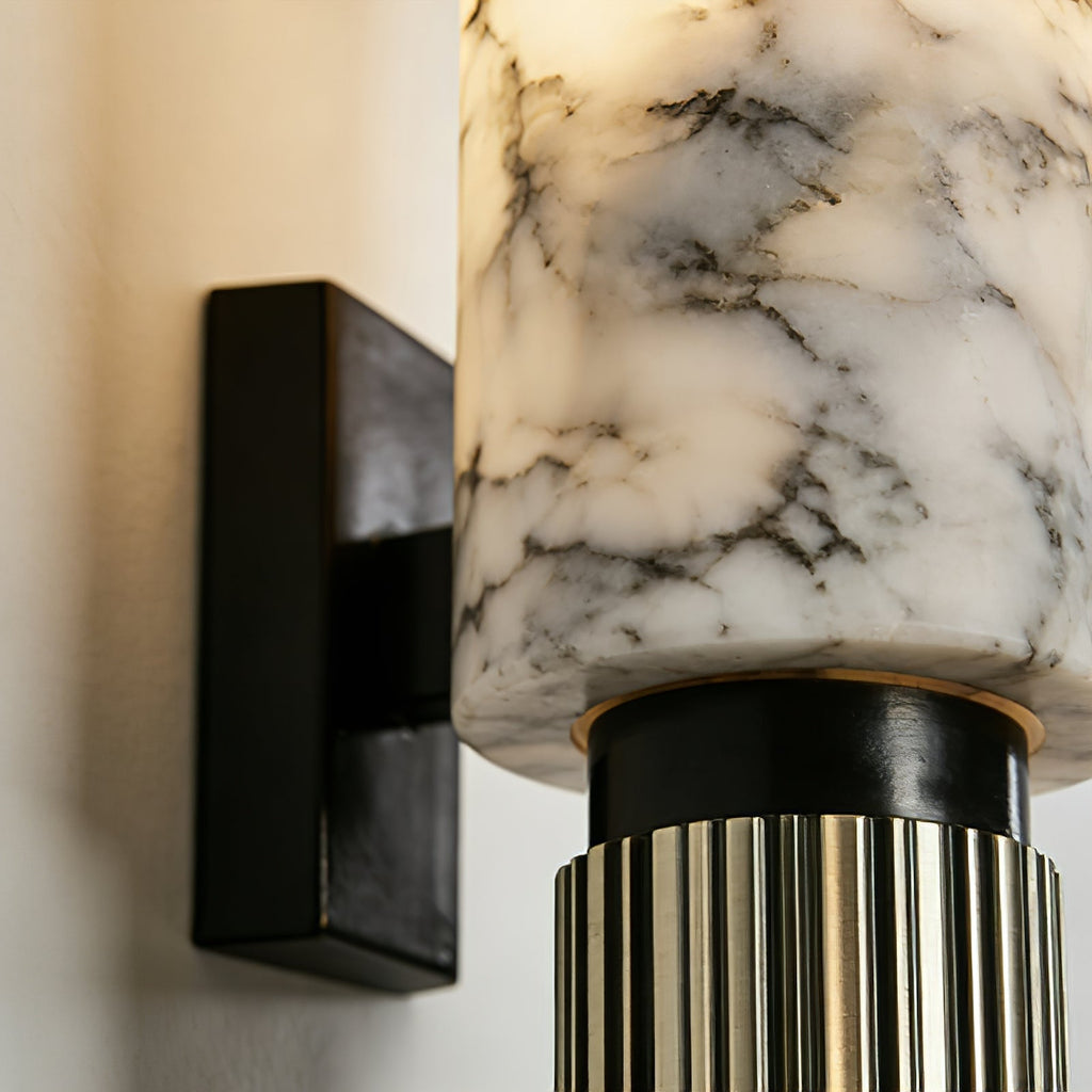 Cylindrical Marble Wall Lamp | wildoxy