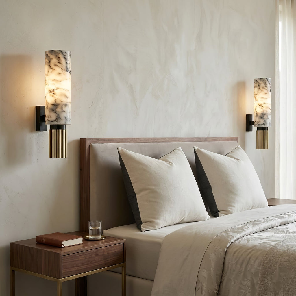 Cylindrical Marble Wall Lamp | wildoxy