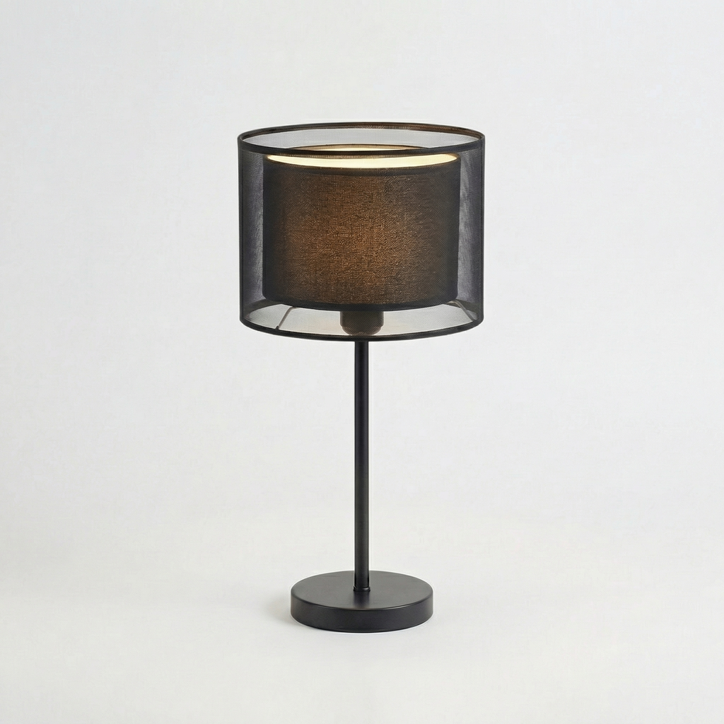 LumaGlow Mesh Table Light with Fabric Inner Shade - Wildoxy