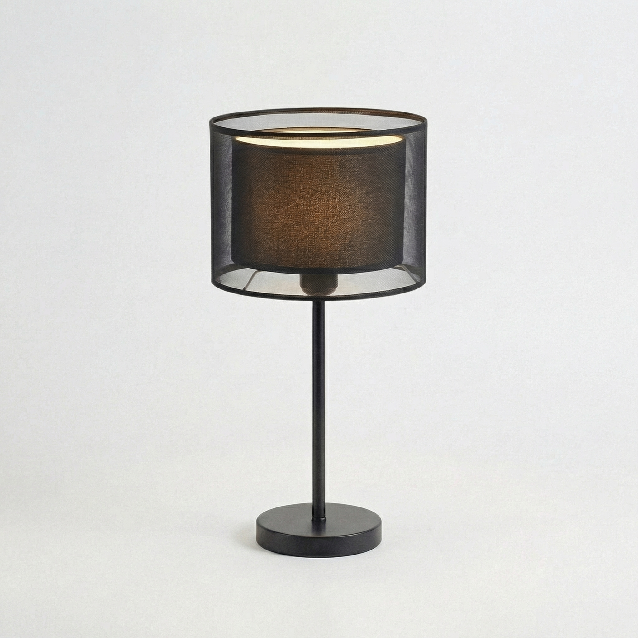 LumaGlow Mesh Table Light with Fabric Inner Shade - Wildoxy