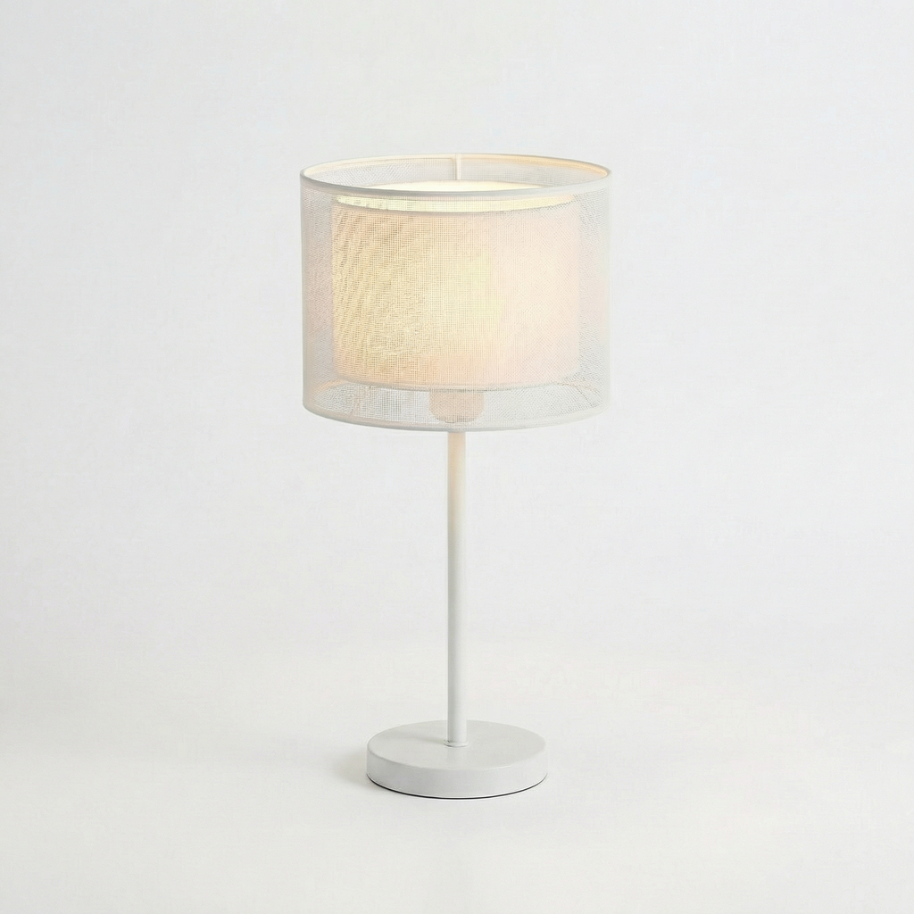 LumaGlow Mesh Table Light with Fabric Inner Shade - Wildoxy