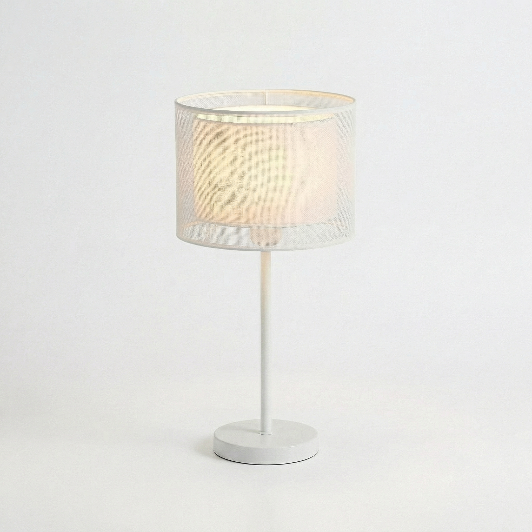 LumaGlow Mesh Table Light with Fabric Inner Shade - Wildoxy
