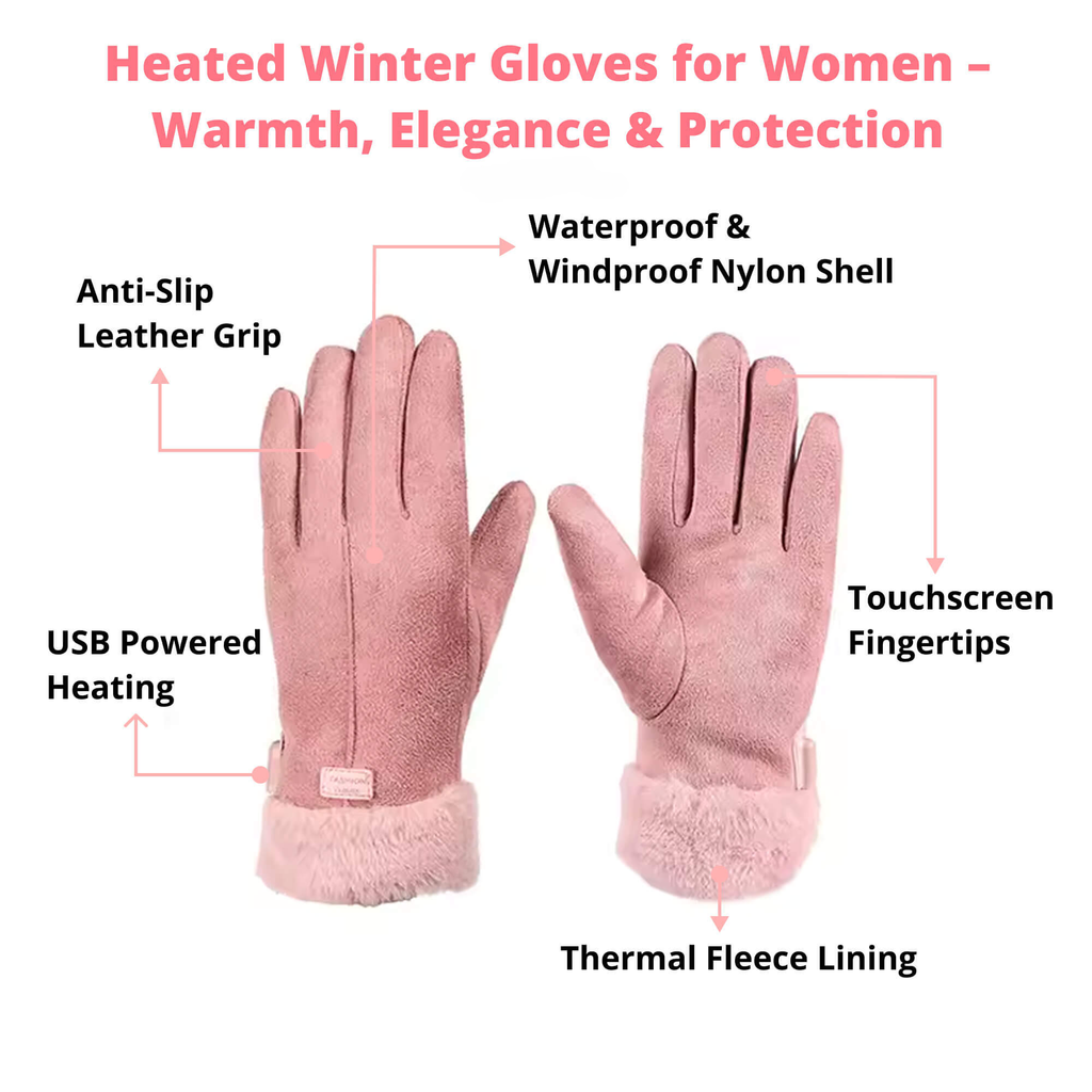 Beheizte Winterhandschuhe — wasserabweisend, Touchscreen-kompatibel, per USB aufladbar