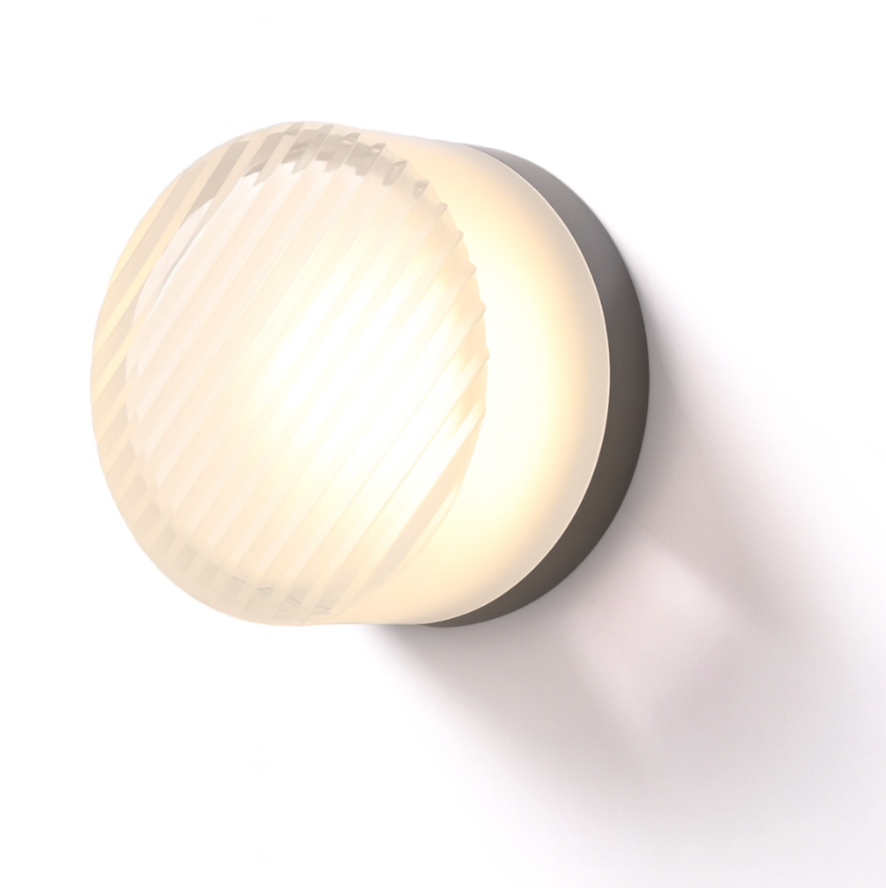 Round Glass Wall Sconce LED Amber Warm Light 5W - Wildoxy