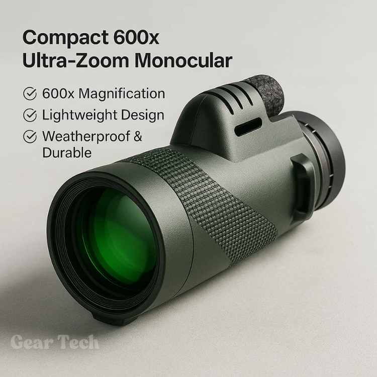 600x-Monokular mit Ultra-Zoom — HD-Objektiv, leicht
