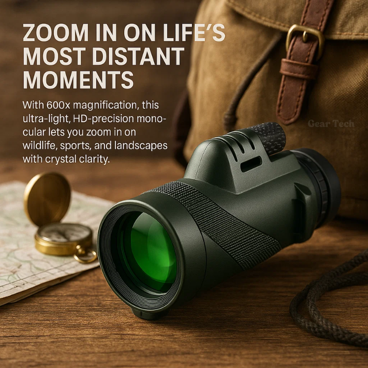 600x-Monokular mit Ultra-Zoom — HD-Objektiv, leicht