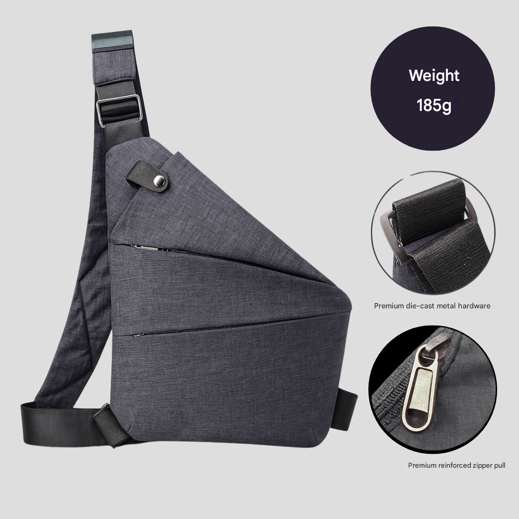 Organizator crossbody — Fermoare ascunse, protecție RFID, hidrofug