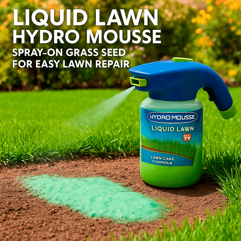 Liquid Lawn Seed Sprayer — Spray-On Lawn Repair System