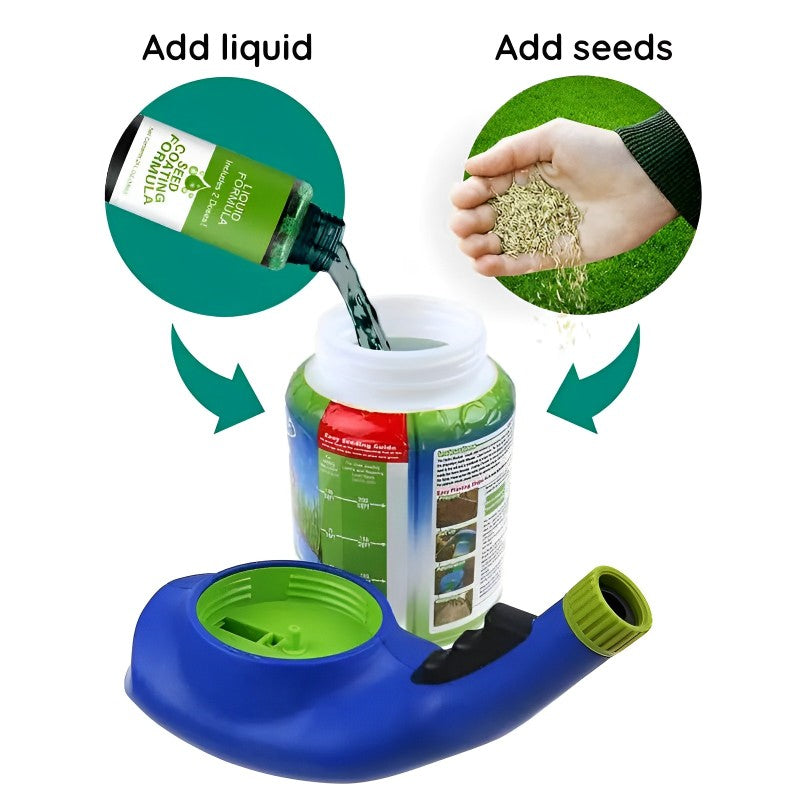 Liquid Lawn Seed Sprayer — Spray-On Lawn Repair System