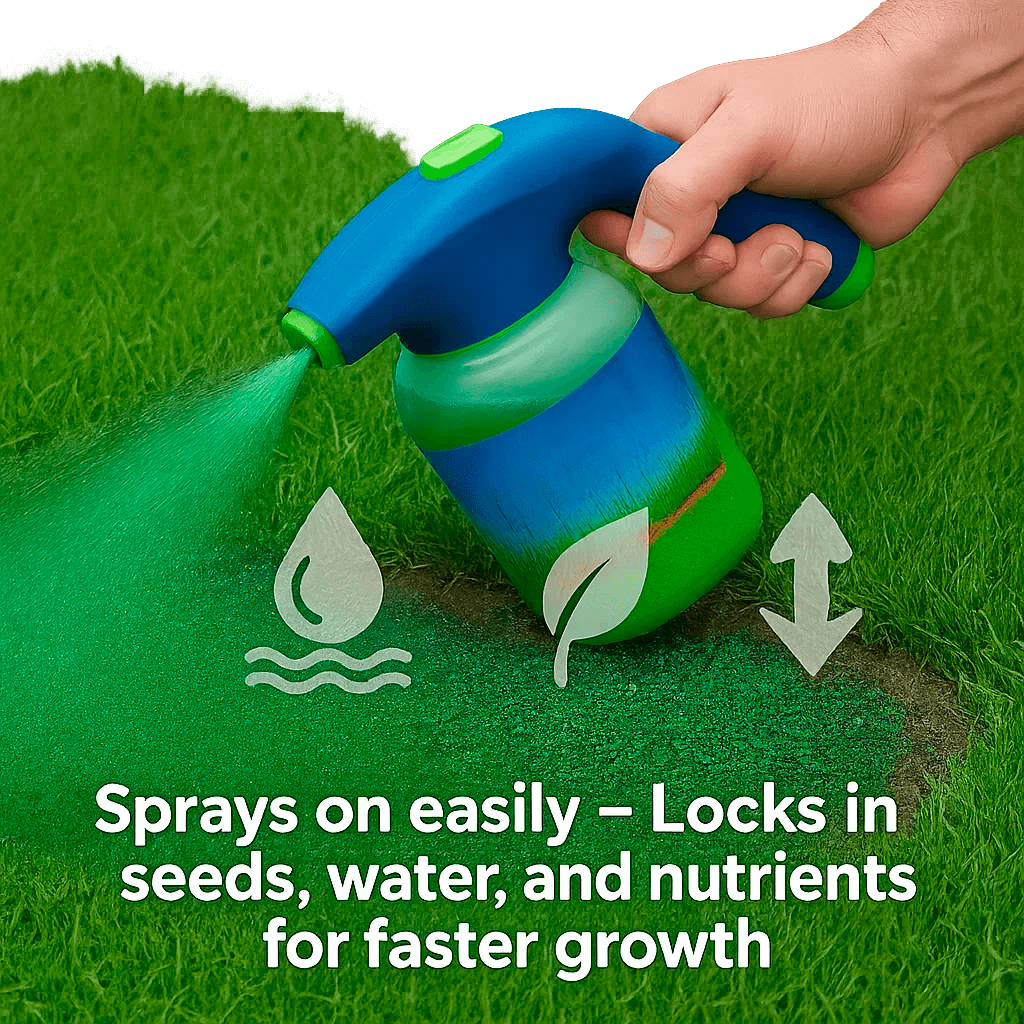 Liquid Lawn Seed Sprayer — Spray-On Lawn Repair System