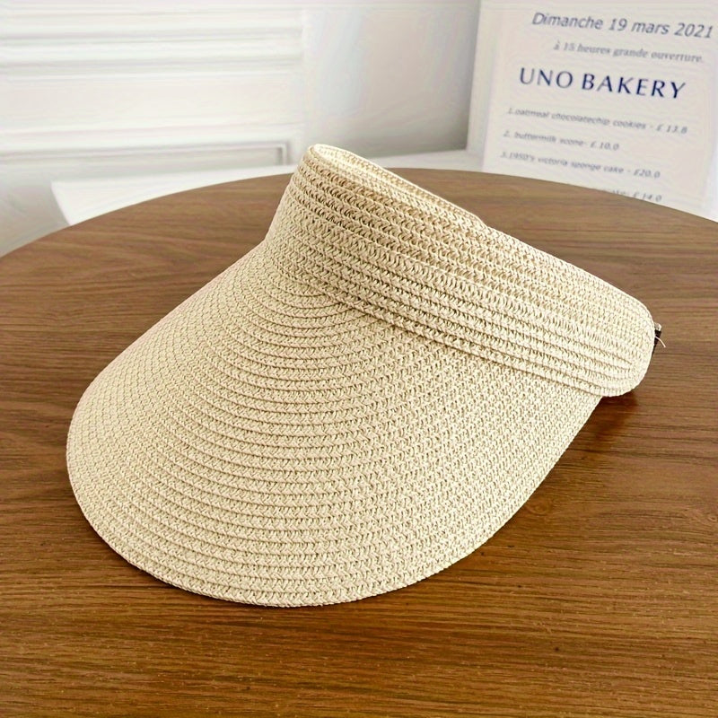 Visière pliable à large bord pour femme — protection contre les UV
