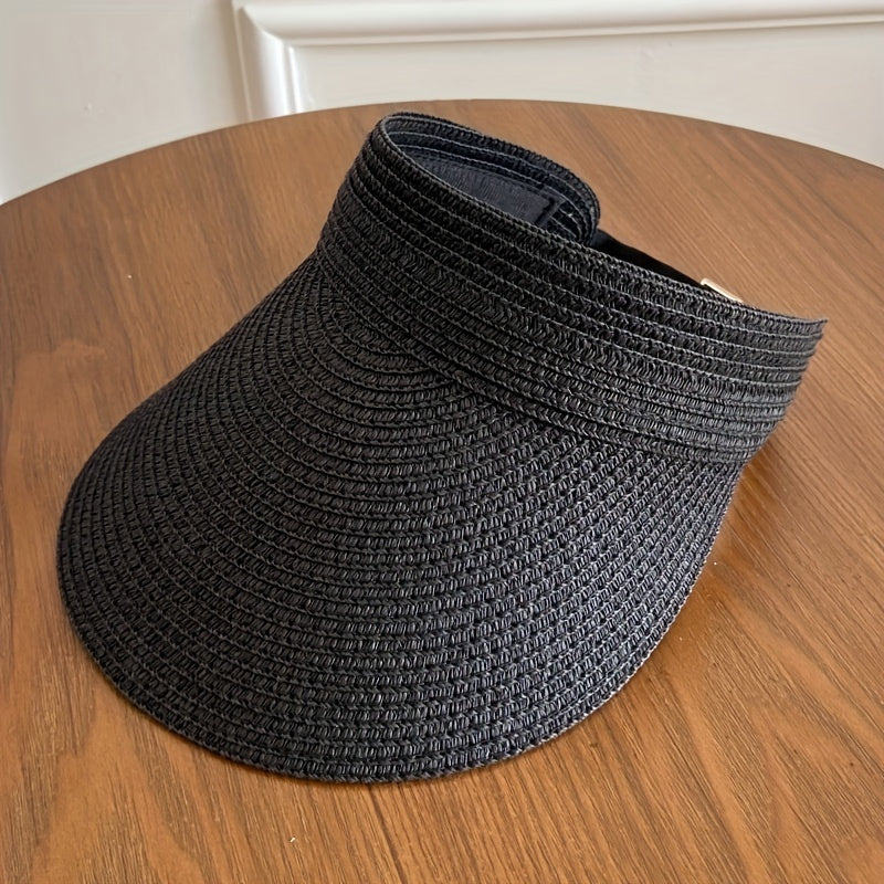 Visière pliable à large bord pour femme — protection contre les UV
