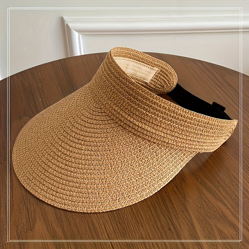 Visière pliable à large bord pour femme — protection contre les UV