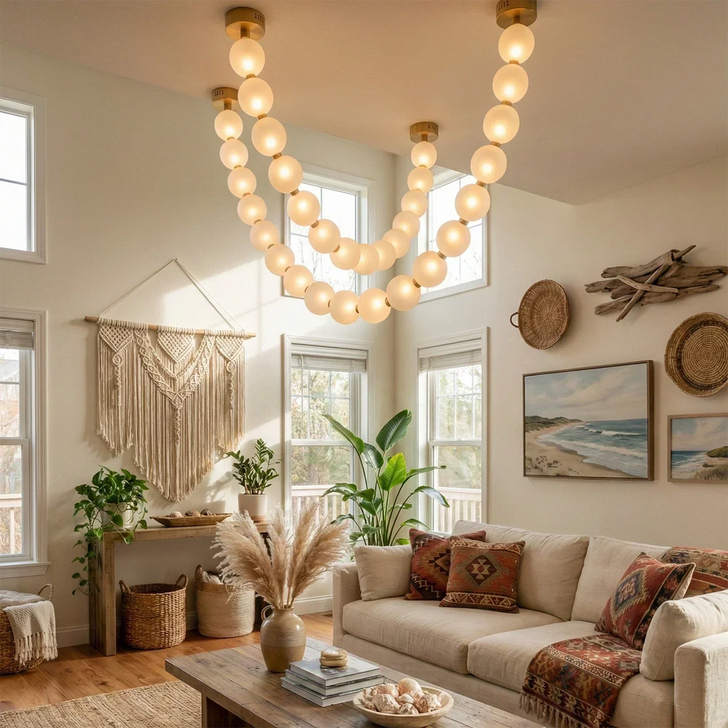 Dazzling Pearl Necklace Chandelier | wildoxy