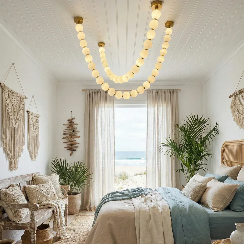 Dazzling Pearl Necklace Chandelier | wildoxy