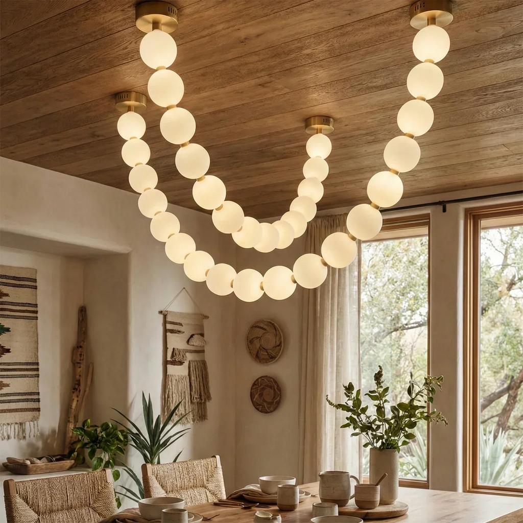 Dazzling Pearl Necklace Chandelier | wildoxy