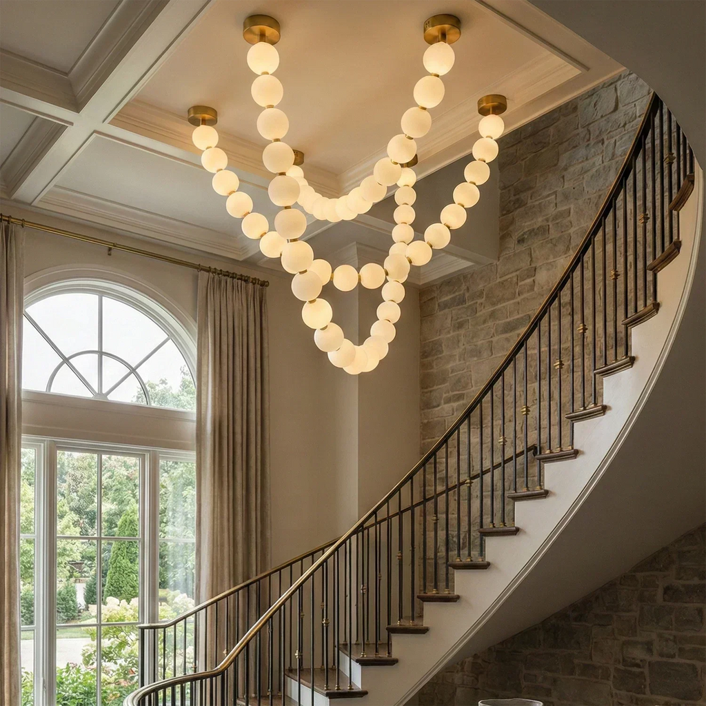 Dazzling Pearl Necklace Chandelier | wildoxy
