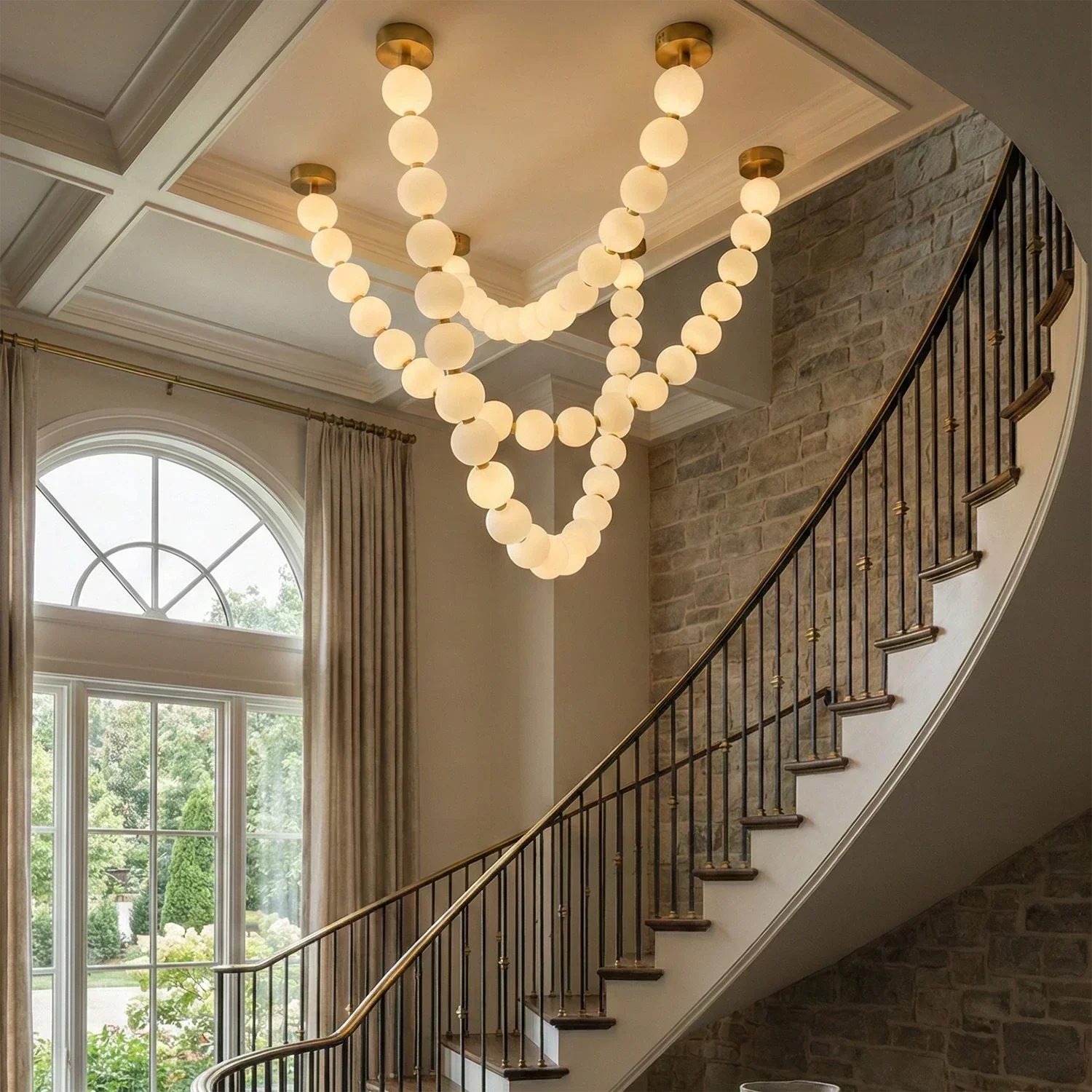Dazzling Pearl Necklace Chandelier | wildoxy