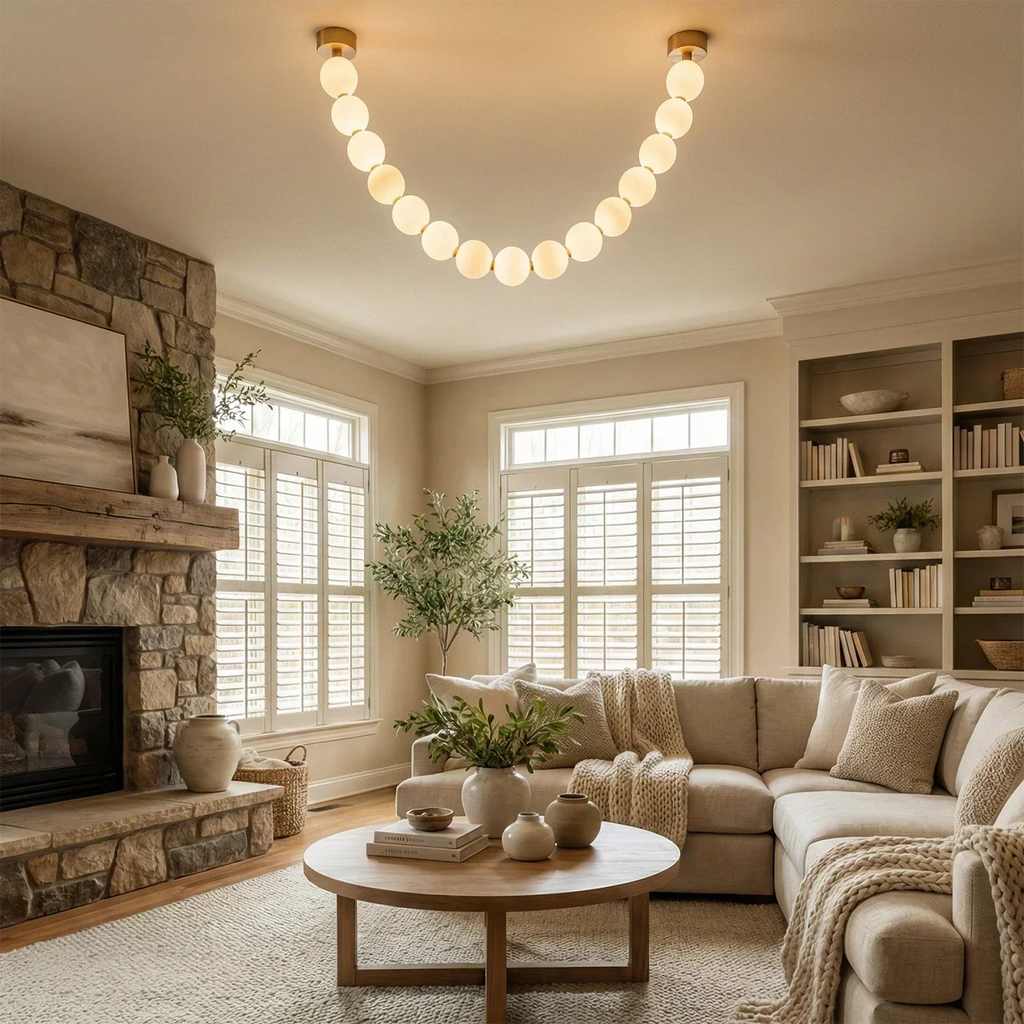 Dazzling Pearl Necklace Chandelier | wildoxy