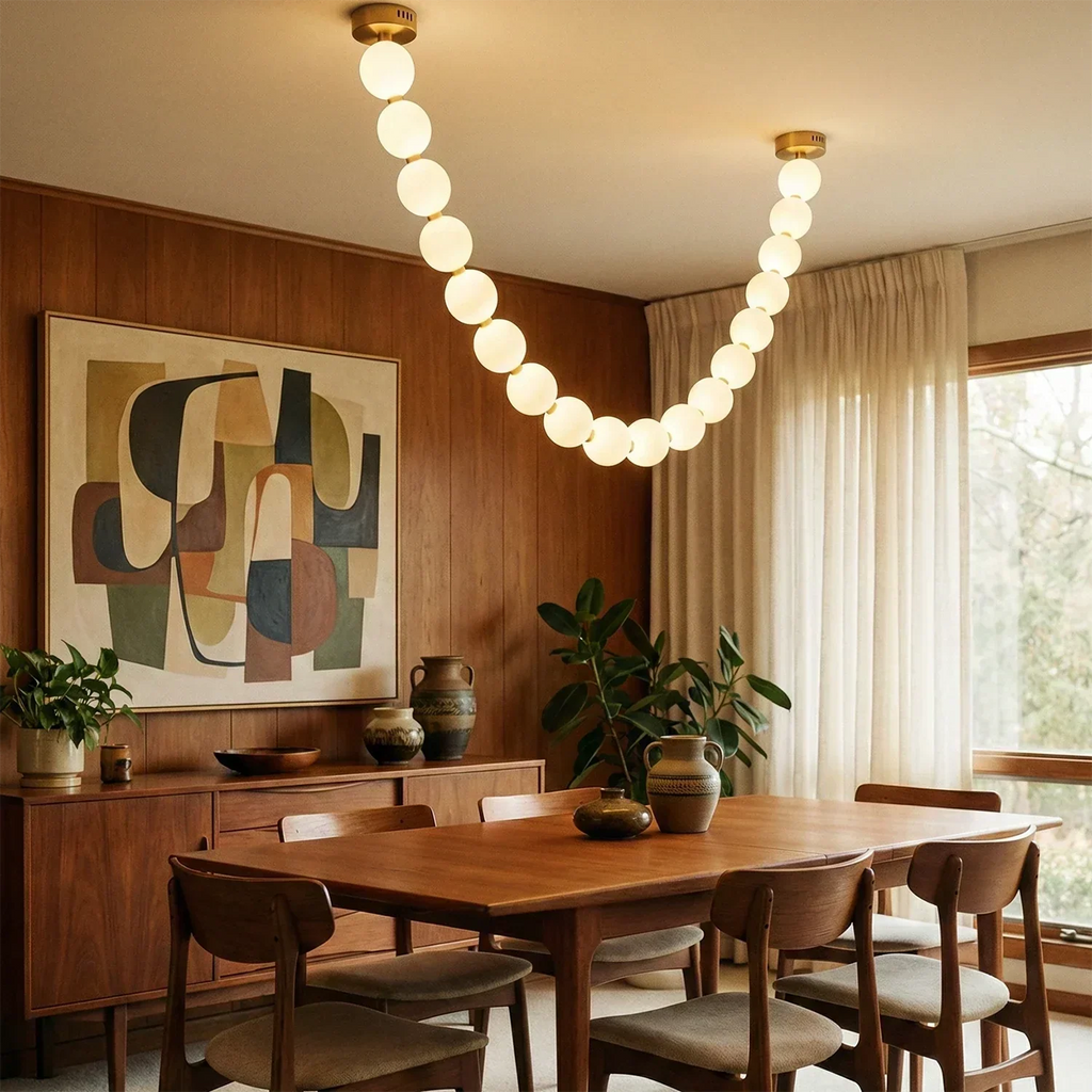 Dazzling Pearl Necklace Chandelier | wildoxy
