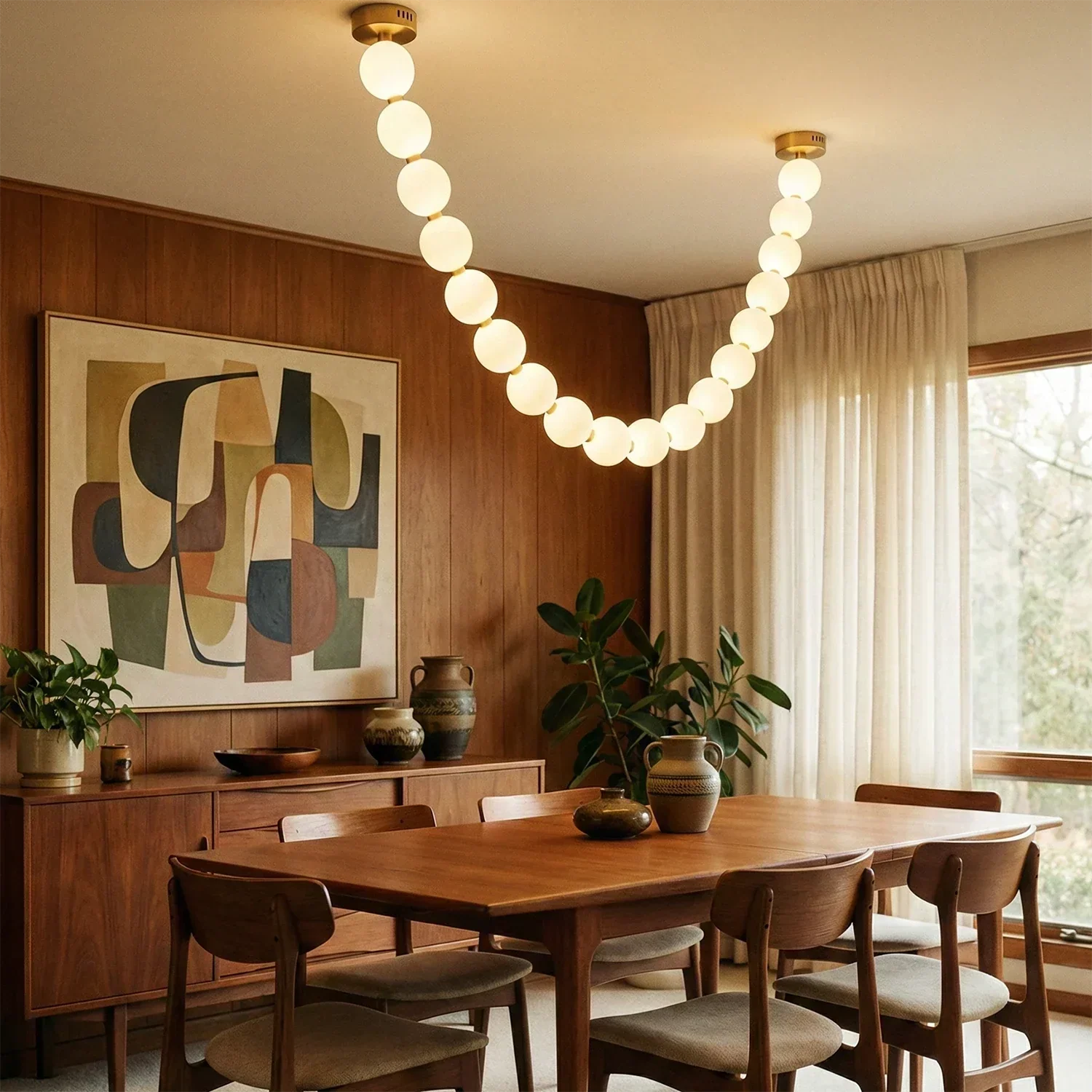 Dazzling Pearl Necklace Chandelier | wildoxy