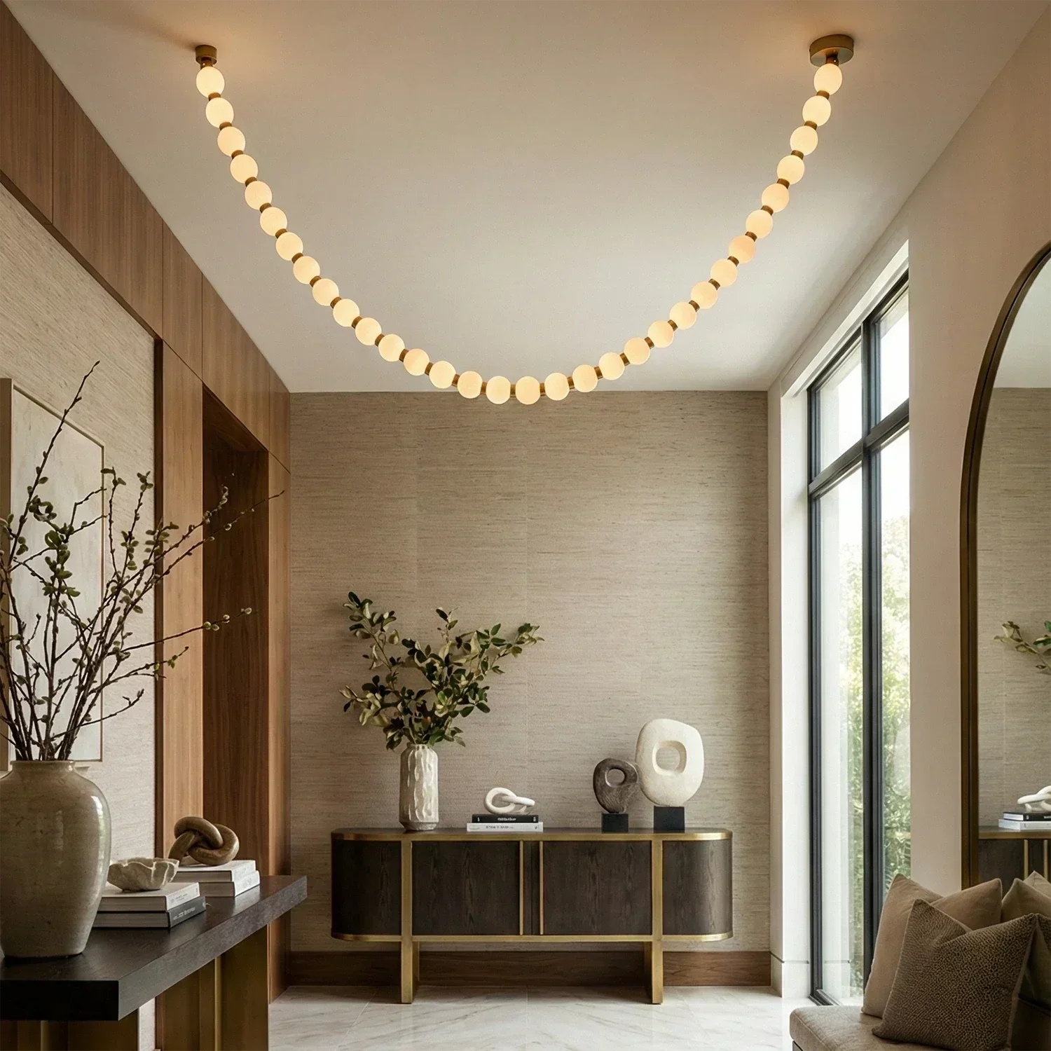 Dazzling Pearl Necklace Chandelier | wildoxy