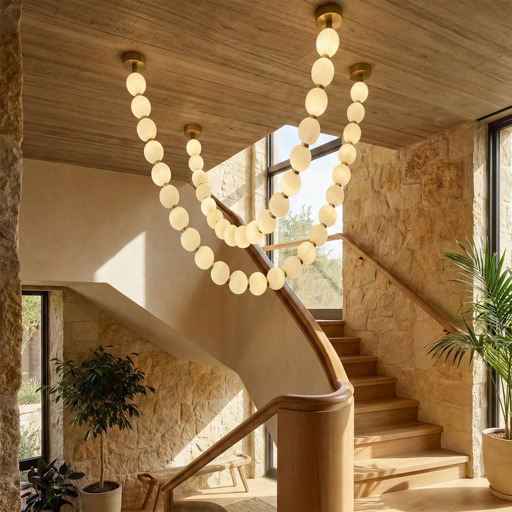 Dazzling Pearl Necklace Chandelier | wildoxy