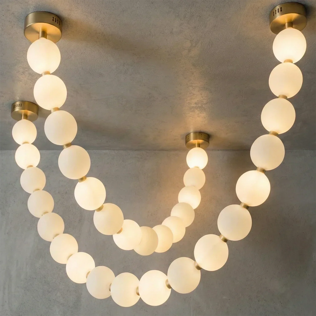 Dazzling Pearl Necklace Chandelier | wildoxy