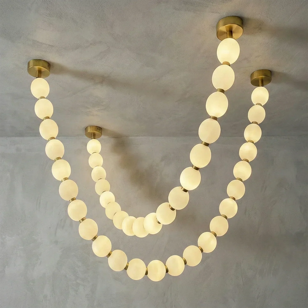 Dazzling Pearl Necklace Chandelier | wildoxy