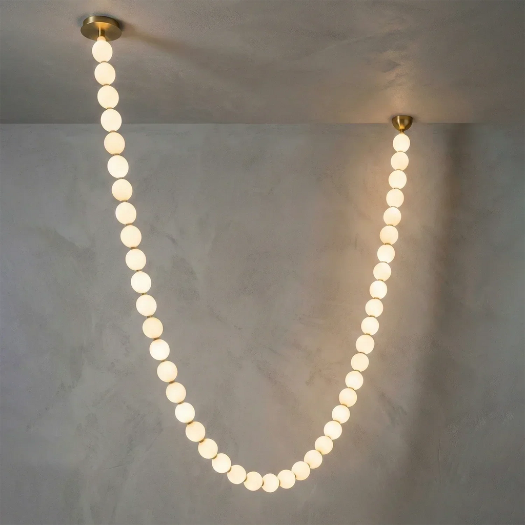 Dazzling Pearl Necklace Chandelier | wildoxy