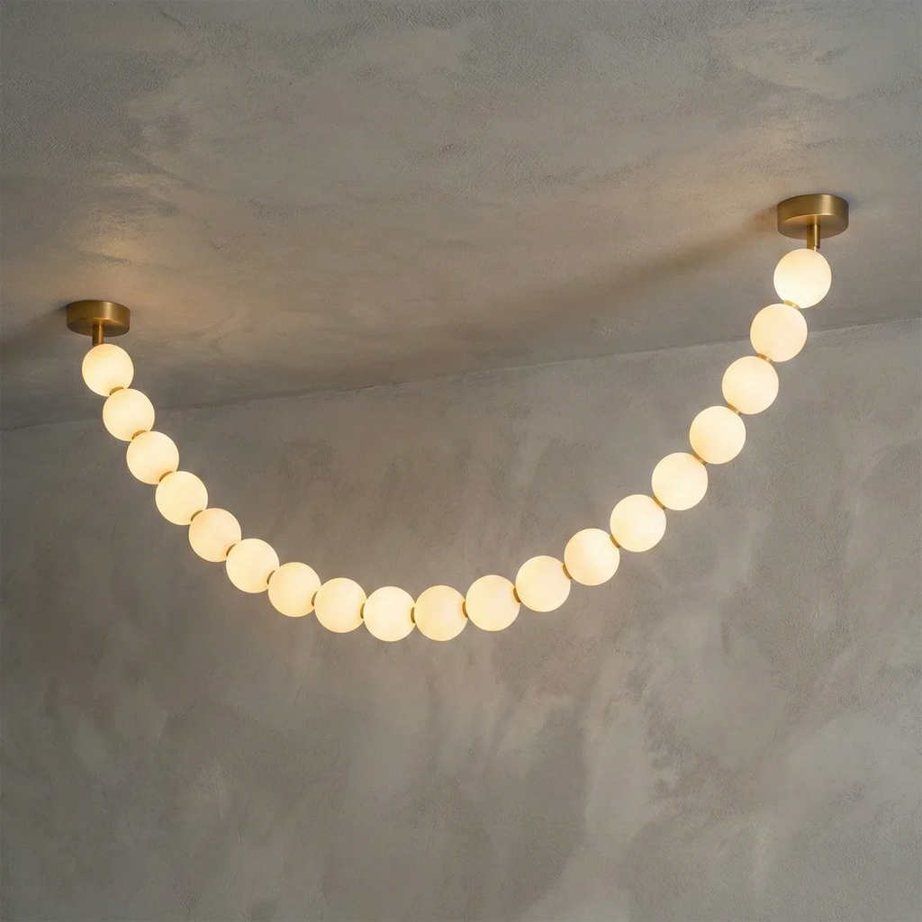 Dazzling Pearl Necklace Chandelier | wildoxy