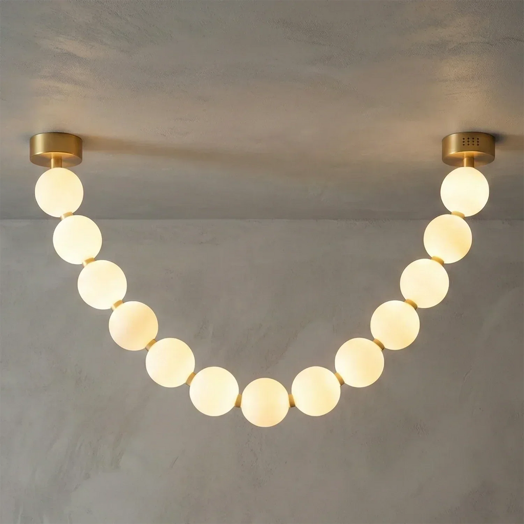 Dazzling Pearl Necklace Chandelier | wildoxy